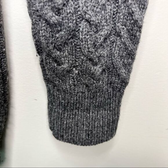 Joe Fresh Lambswool Grey Cable Knit Tunic Sweater Size M - Picture 6 of 7